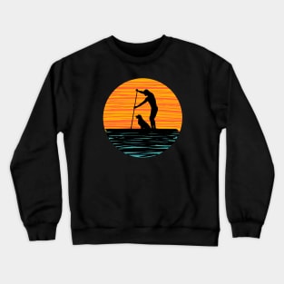 Paddle boarding with Dog Crewneck Sweatshirt